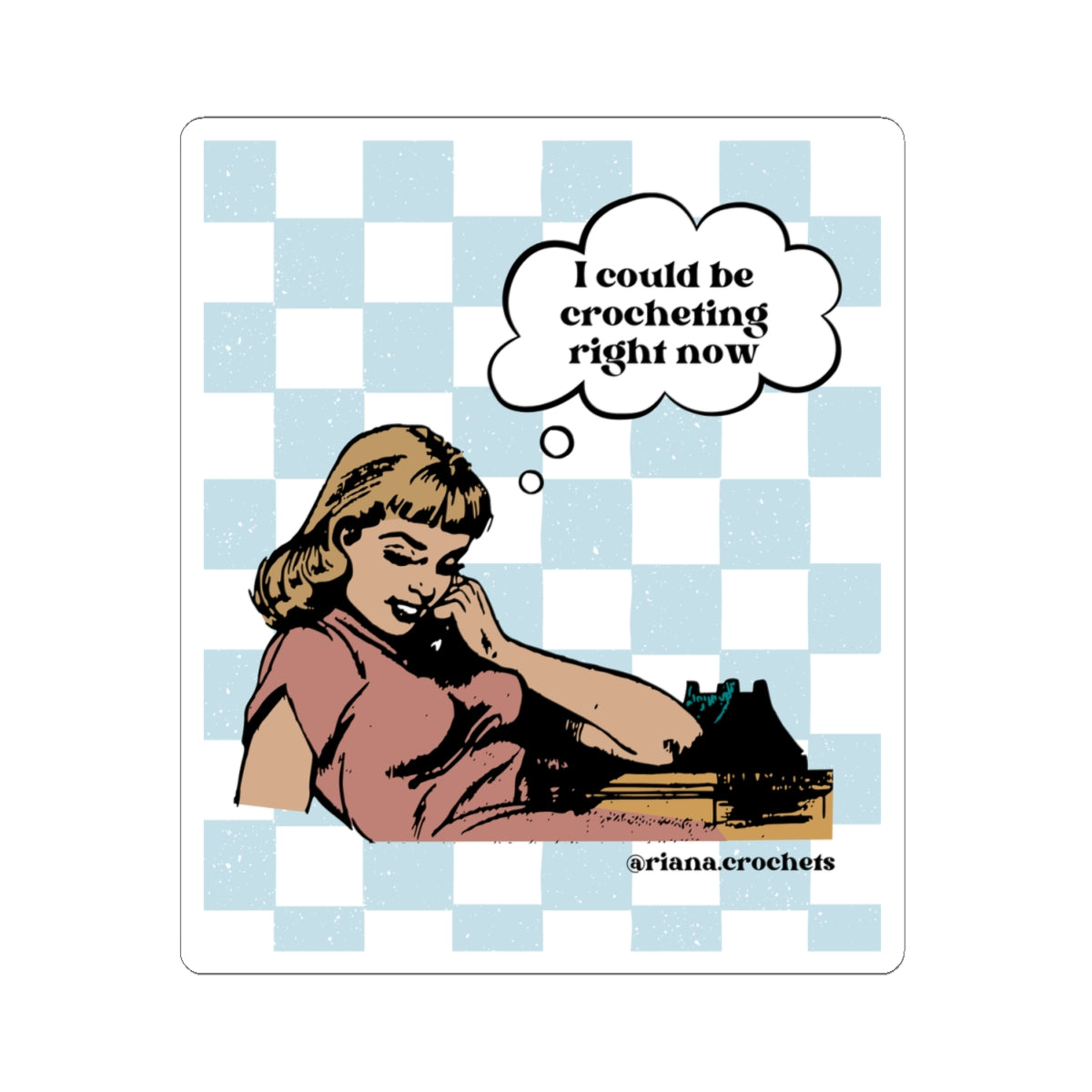 Funny Crochet Sticker