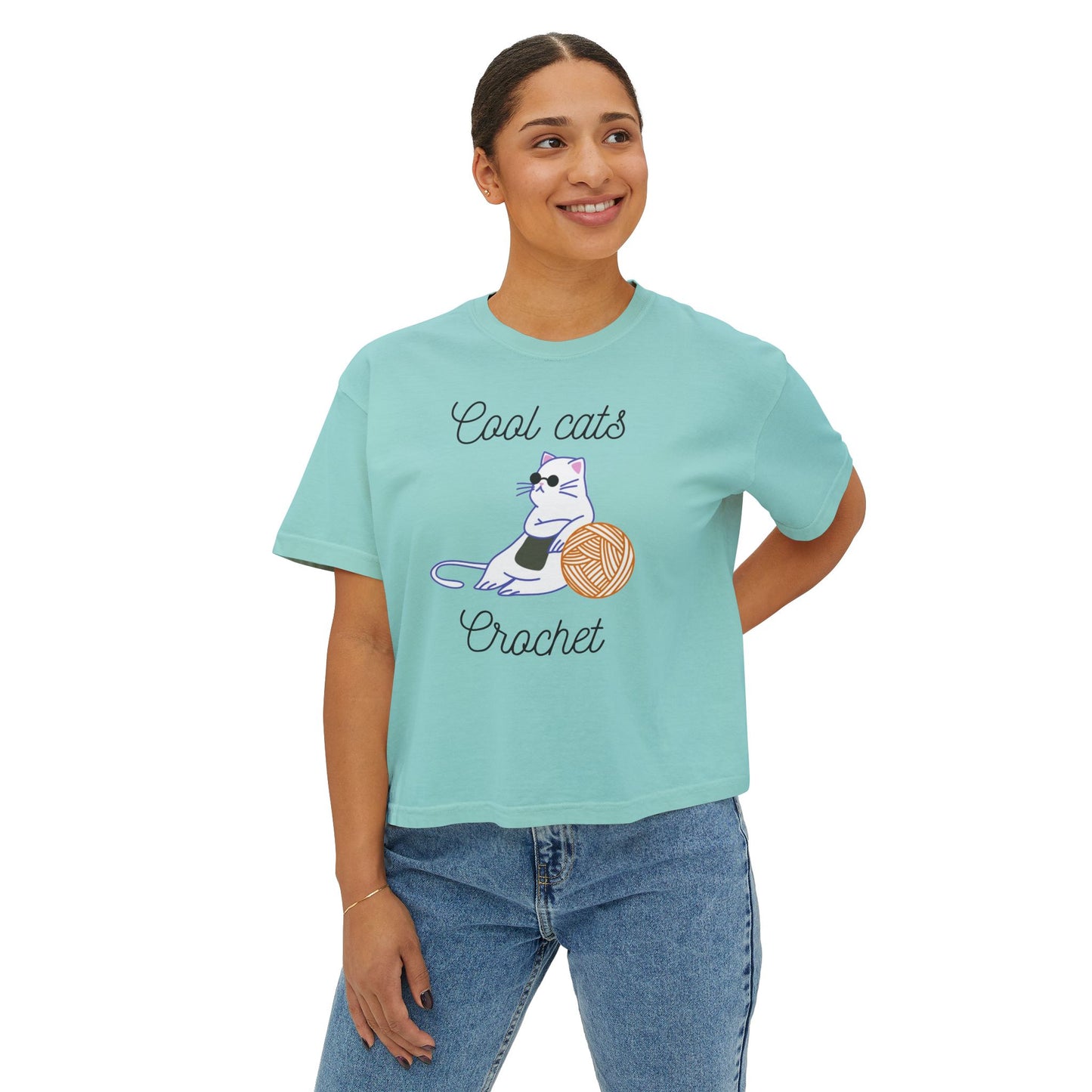 Cool Cats Crochet Women's Boxy Tee