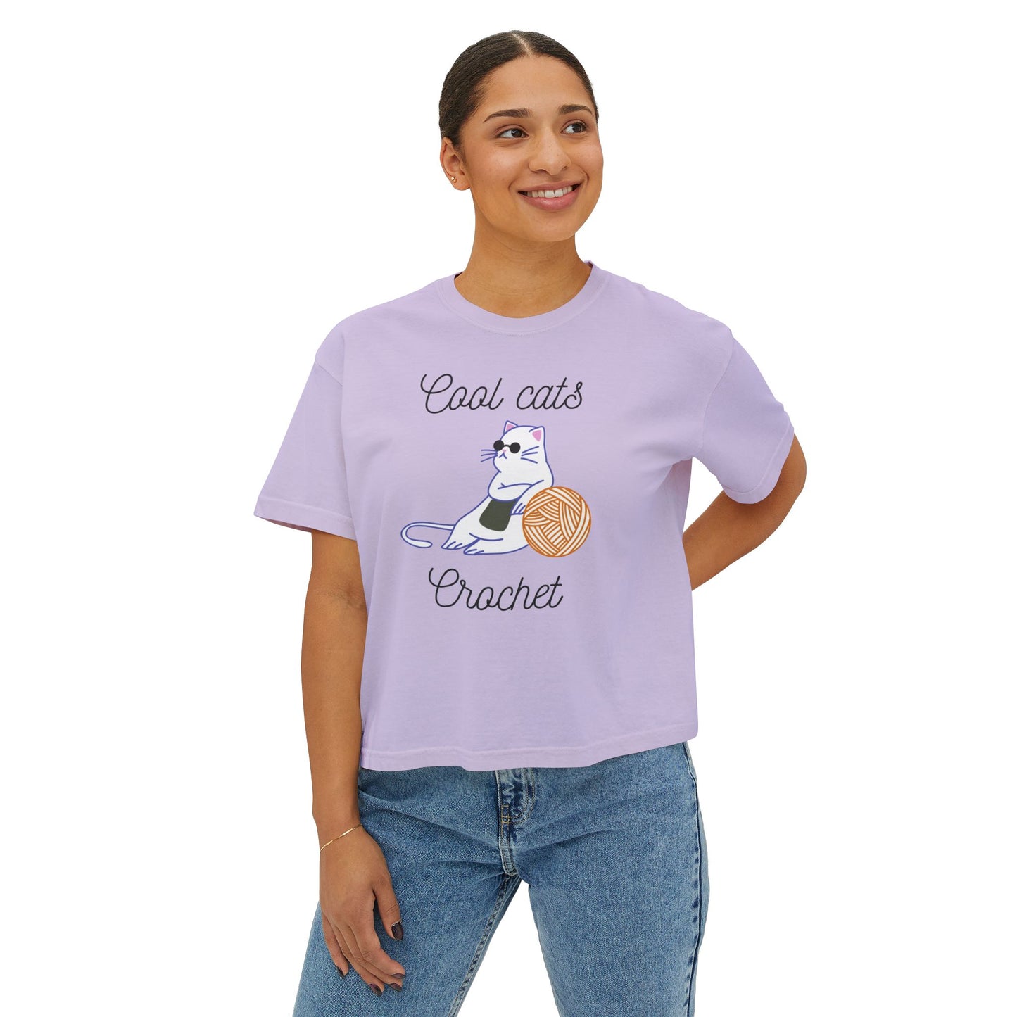 Cool Cats Crochet Women's Boxy Tee