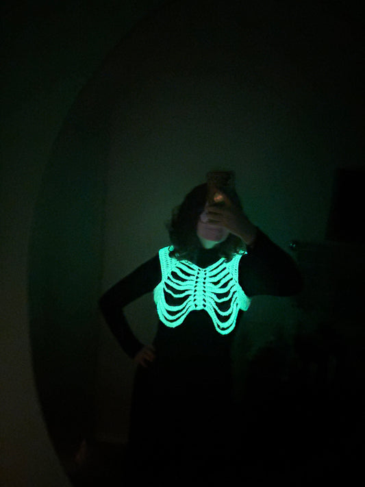 Glow in the dark Skeleton top