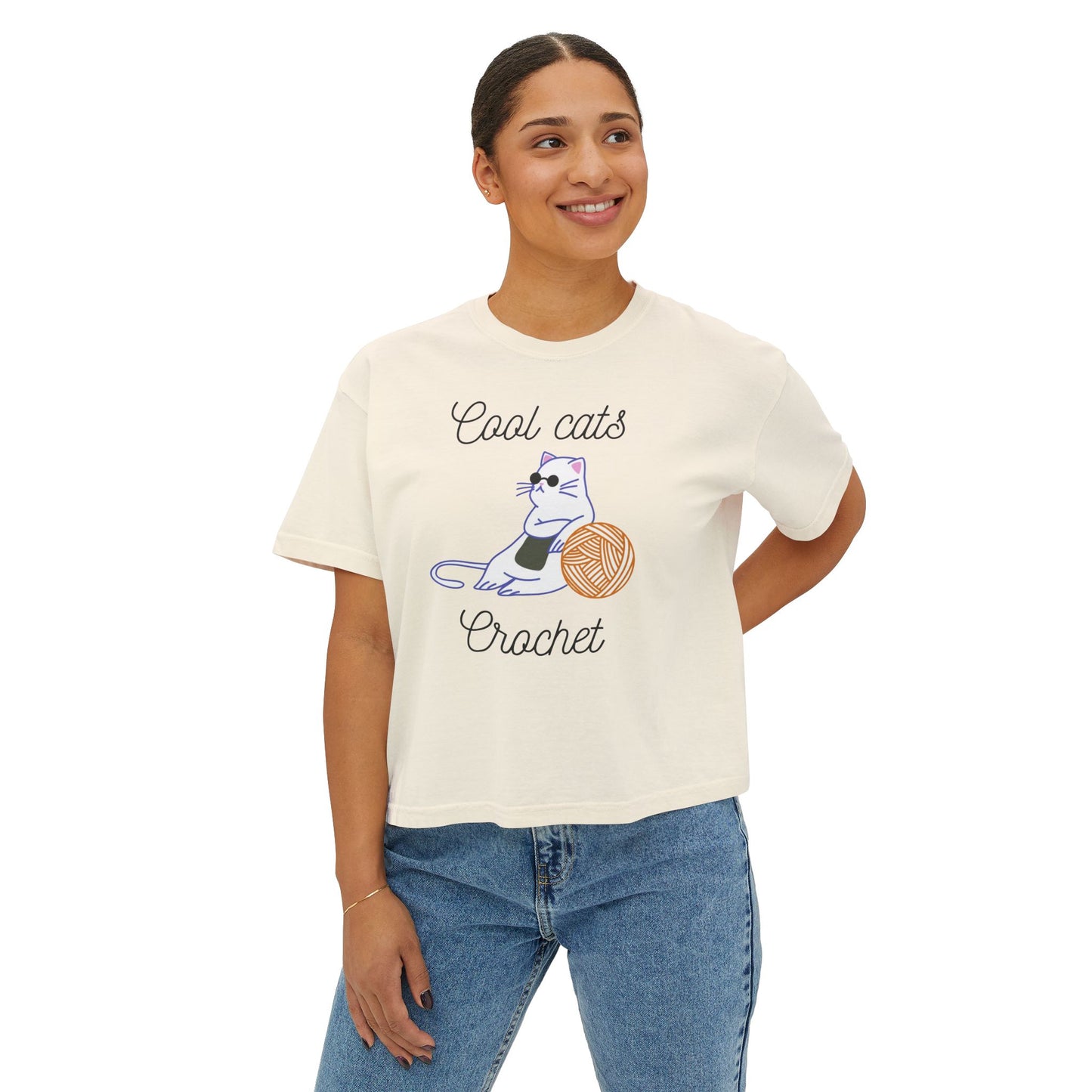 Cool Cats Crochet Women's Boxy Tee