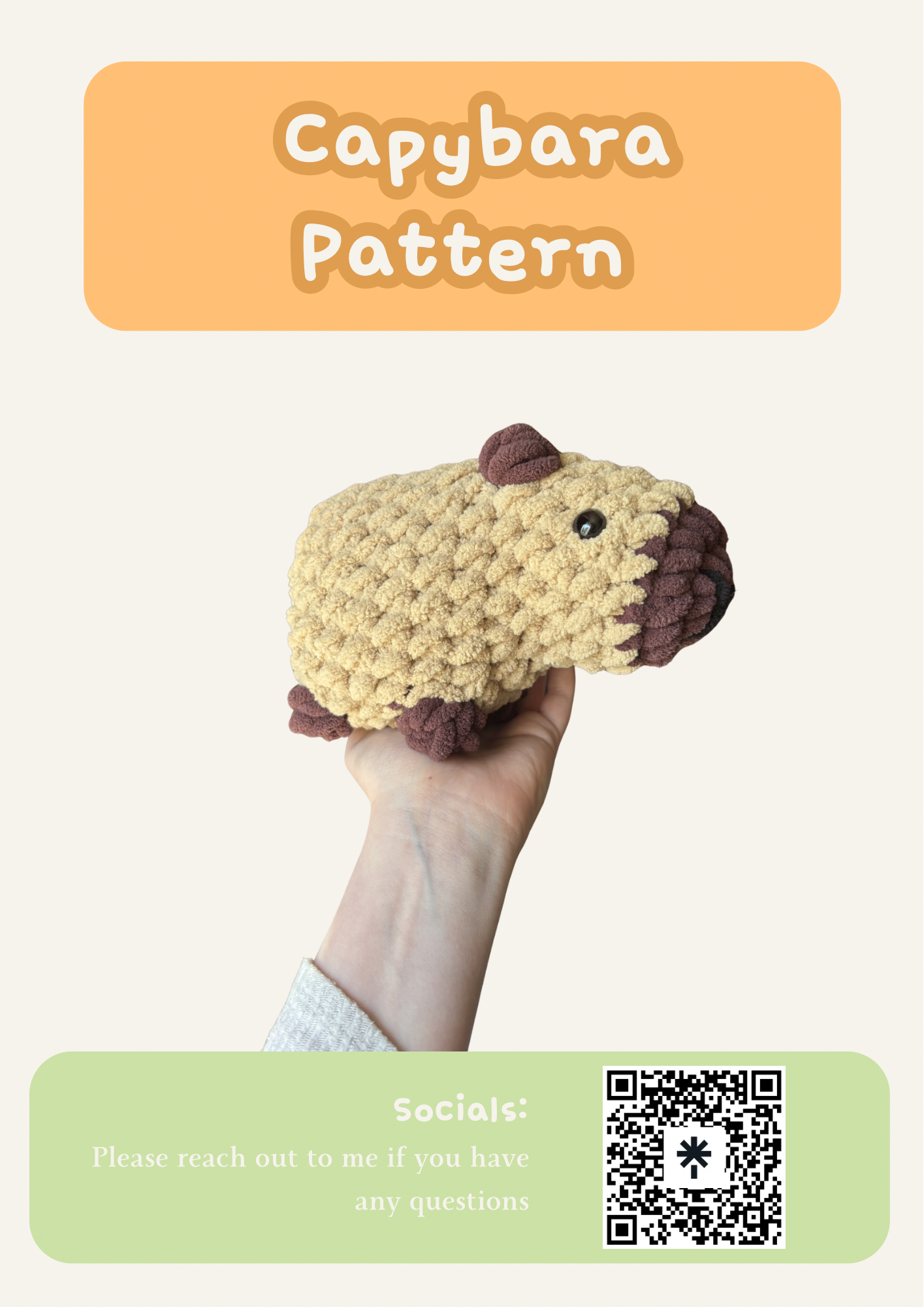 Capybara Crochet Pattern