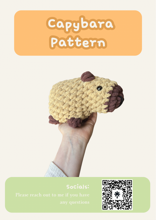 Capybara Crochet Pattern