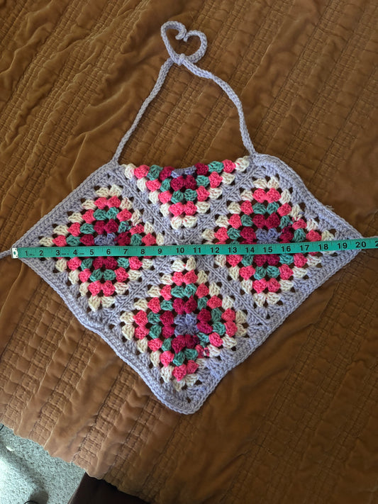 Pink and Purple Granny Square Top