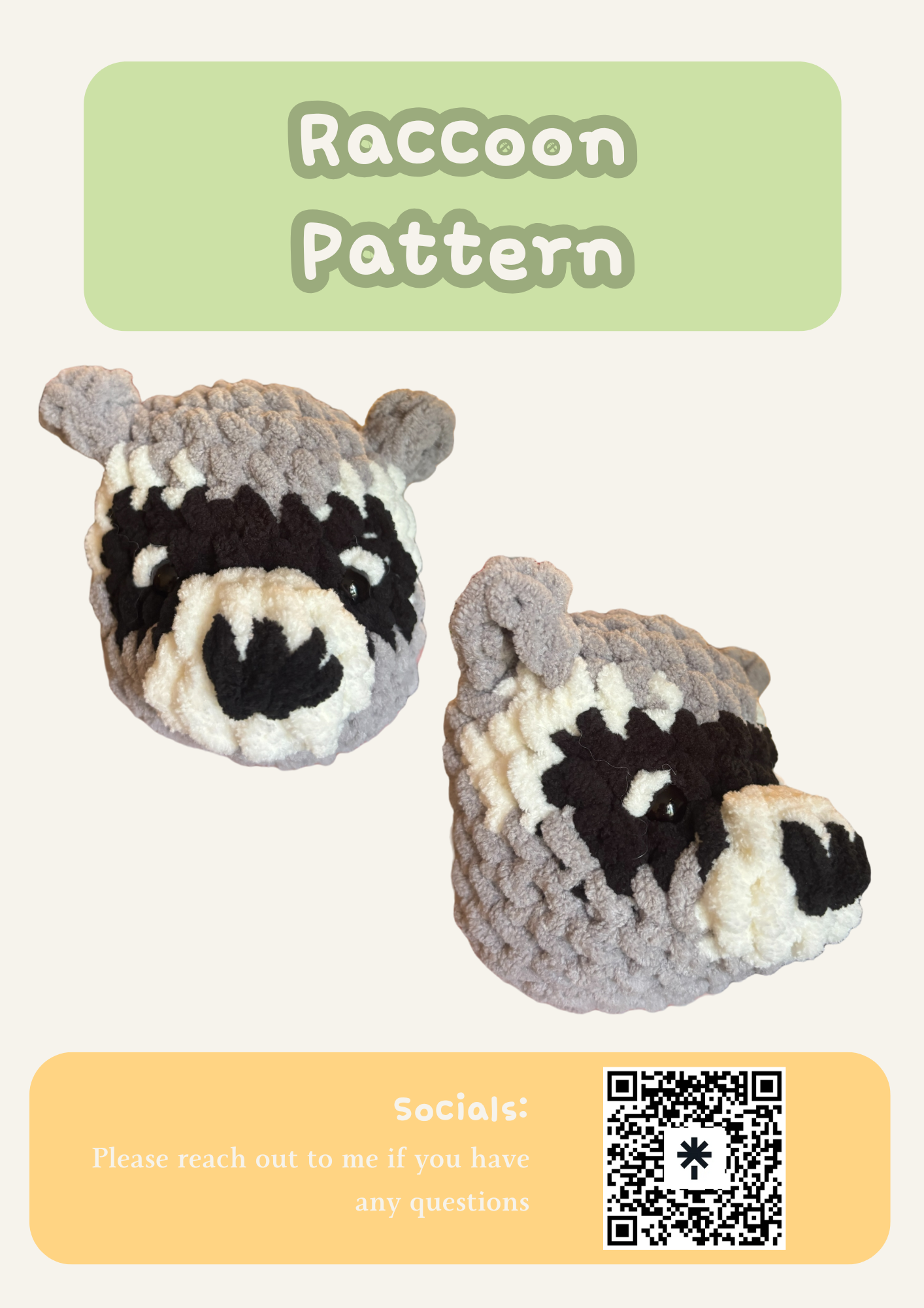 Raccoon [PATTERN ONLY]